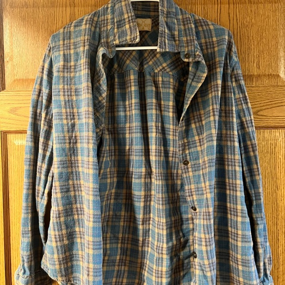 Original Tribe Kelley Flannel Inhale Good Vibes Size Small - Picture 2 of 2